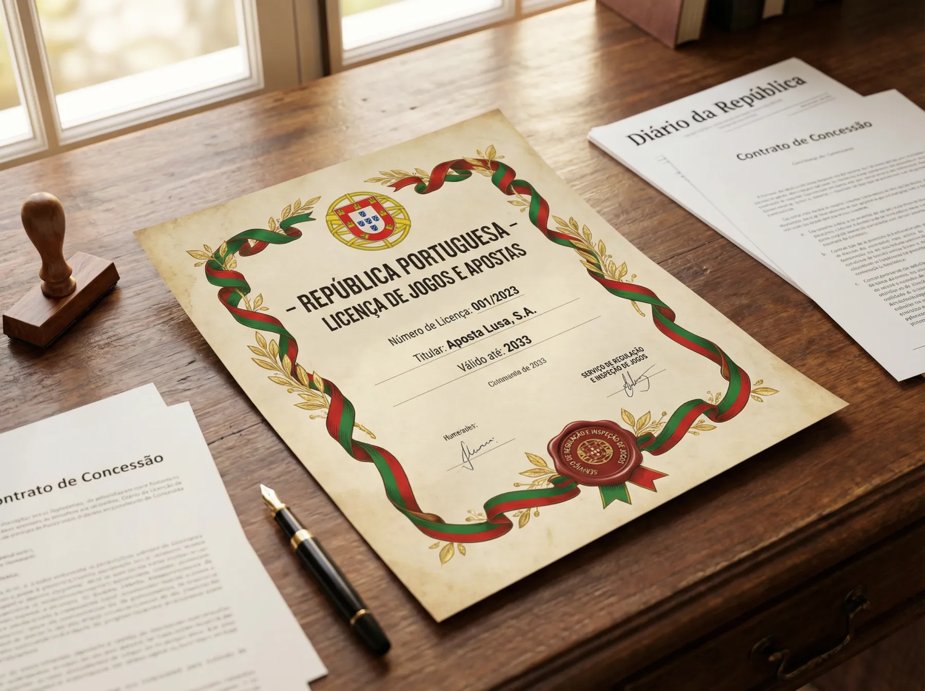 Documentação de licença para apostas desportivas em Portugal